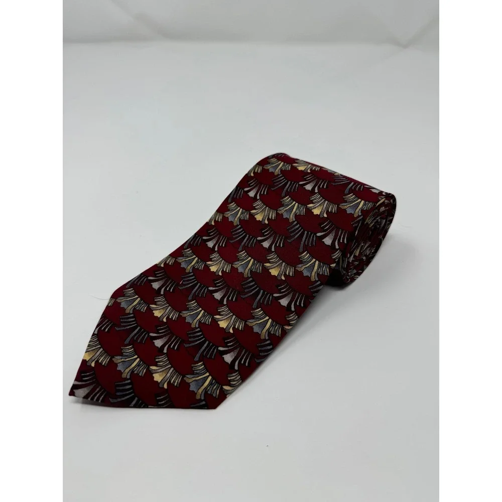 J. Garcia Men's Necktie Red Patterned Business Formal‎ Career Style